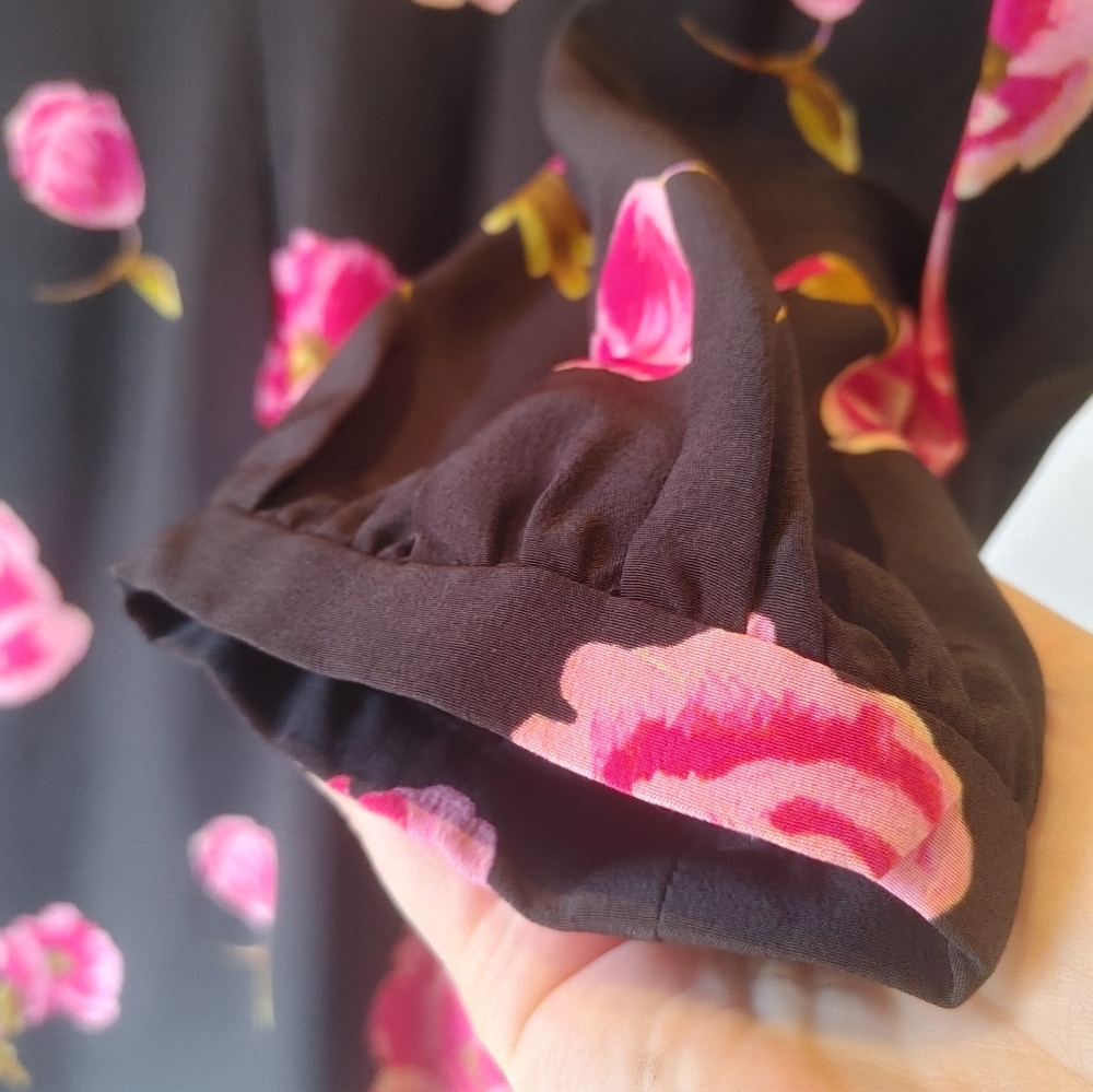 Intermix Silk Floral Mini Dress Size 0 - Picture 10 of 10